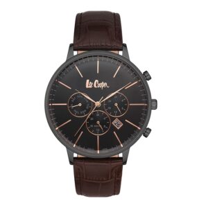 Lee-Cooper-LC06916-062-Men-s-Chronograph-Black-Dial-Dark-Brown-Leather-Watch