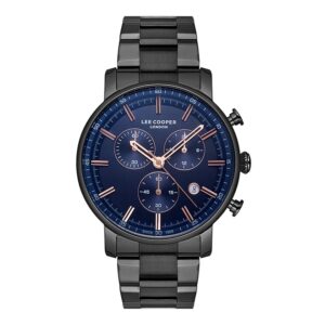 Lee-Cooper-LC07184-690-Men-s-Analog-Blue-Dial-Gun-Metal-Watch