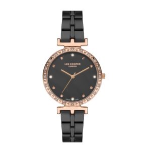 Lee-Cooper-LC07230-450-WoMens-Analog-Watch-Black-Dial-Black-Stainless-Steel-Band