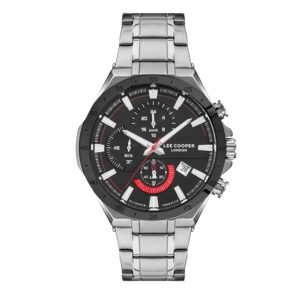 Lee-Cooper-LC07258-350-Men-s-Analog-Black-Dial-Silver-Stainless-Steel-Watch
