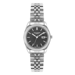 Lee-Cooper-LC07326-350-Women-s-Analog-Gun-Dial-Silver-Stainless-Steel-Watch