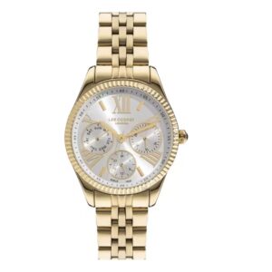 Lee-Cooper-LC07333-130-WoMens-Analog-Watch-Silver-Dial-Gold-Stainless-Steel-Band