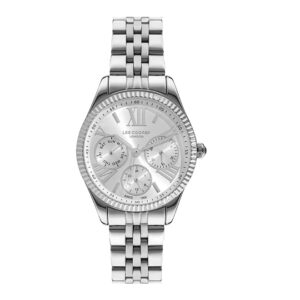 Lee-Cooper-LC07333-330-WoMens-Analog-Watch-Silver-Dial-Silver-Stainless-Steel-Band