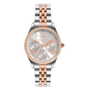 Lee-Cooper-LC07333-530-WoMens-Analog-Watch-Silver-Dial-Silver-Rose-Gold-Stainless-Steel-Band