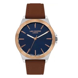 Lee-Cooper-LC07347-592-WoMens-Analog-Watch-Blue-Dial-Brown-Leather-Band