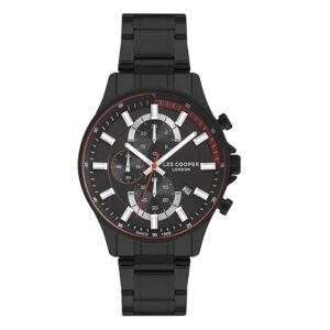 Lee-Cooper-LC07352-650-Mens-Analog-Watch-Black-Dial-Black-Metal-Band