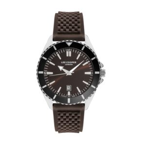 Lee-Cooper-LC07361-377-Mens-Analog-Watch-Brown-Dial-Brown-Rubber-Band