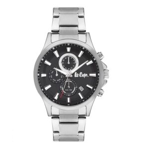 Lee-Cooper-LC07362-350-Mens-Analog-Watch-Black-Dial-Silver-Stainless-Steel-Band