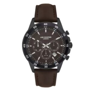 Lee-Cooper-LC07372-677-Mens-Analog-Watch-Brown-Dial-Brown-Leather-Band