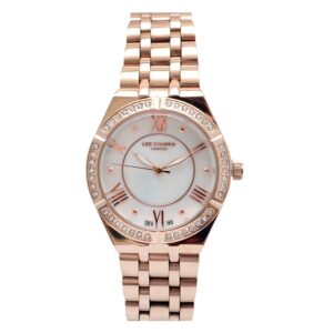 Lee-Cooper-LC07382-420-WoMens-Analog-Watch-White-Dial-Copper-Metallic-Band