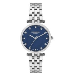 Lee-Cooper-LC07411-390-WoMens-Analog-Watch-Blue-Dial-Silver-Stainless-Steel-Band