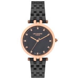 Lee-Cooper-LC07411-460-WoMens-Analog-Watch-Black-Dial-Black-Stainless-Steel-Band