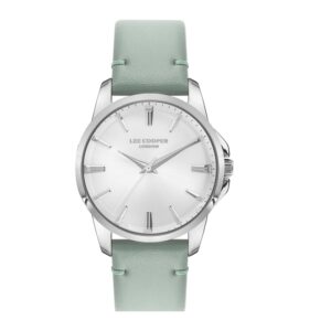 Lee-Cooper-LC07419-337-WoMens-Analog-Watch-Silver-Dial-Green-Leather-Band