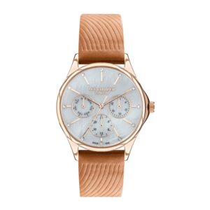 Lee-Cooper-LC07451-429-Women-s-Multi-Function-White-Mother-of-pearl-Dial-Brown-Leather-Watch
