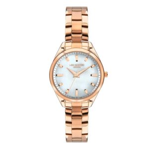 Lee-Cooper-LC07453-420-Women-s-Analog-White-Dial-Rose-Gold-Stainless-Steel-Watch