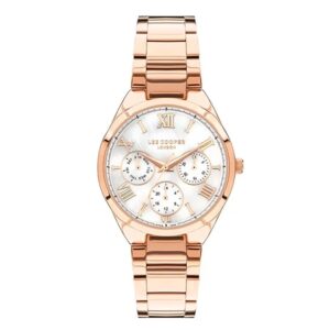 Lee-Cooper-LC07456-420-Women-s-Multi-Function-White-Mother-of-pearl-Dial-Rose-Gold-Stainless-Steel-Watch