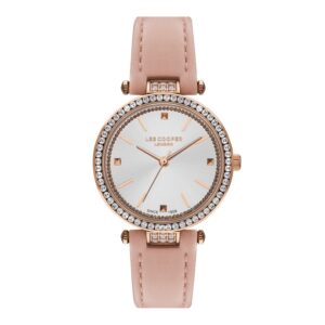 Lee-Cooper-LC07463-437-Women-s-Analog-Silver-Dial-Pink-Leather-Watch