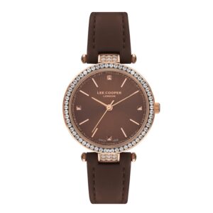 Lee-Cooper-LC07463-477-Women-s-Analog-Brown-Dial-Brown-Leather-Watch