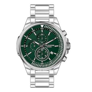 Lee-Cooper-LC07486-370-Men-s-Multi-Function-Green-Dial-Silver-Stainless-Steel-Watch