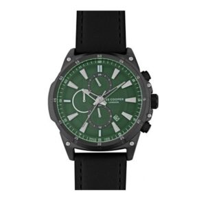 Lee-Cooper-LC07489-671-Men-s-Multi-Function-Green-Dial-Black-Leather-Watch