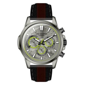 Lee-Cooper-LC07493-061-Men-s-Chronograph-Grey-Dial-Brown-Leather-Watch