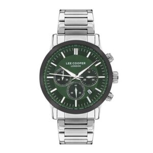 Lee-Cooper-LC07505-370-Men-s-Multi-Function-Green-Dial-Silver-Stainless-Steel-Watch