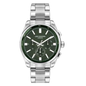 Lee-Cooper-LC07513-370-Men-s-Multi-Function-Green-Dial-Silver-Stainless-Steel-Watch