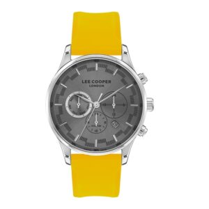 Lee-Cooper-LC07520-367-Multi-Function-Men-s-Watch-Black-Dial-Yellow-Leather-Band