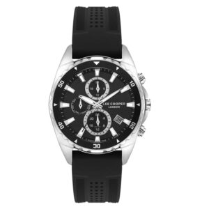 Lee-Cooper-LC07527-351-Multi-Function-Men-s-Watch-Black-Dial-Black-Rubber-Band