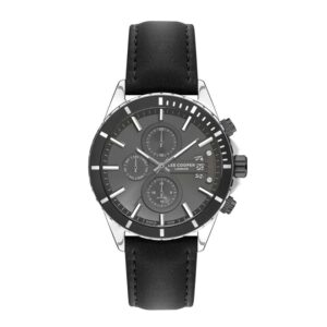 Lee-Cooper-LC07530-351-Multi-Function-Men-s-Watch-Black-Dial-Black-Leather-Band