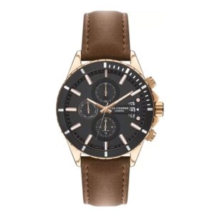 Lee-Cooper-LC07530-452-Multi-Function-Men-s-Watch-Black-Dial-Brown-Leather-Band