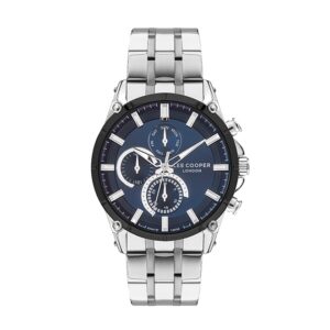 Lee-Cooper-LC07532-390-Multi-Function-Men-s-Watch-Dark-Blue-Dial-Silver-Stainless-Steel-Band