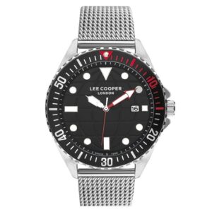 Lee-Cooper-LC07542-350-Multi-Function-Men-s-Watch-Black-Dial-Silver-Stainless-Steel-Band