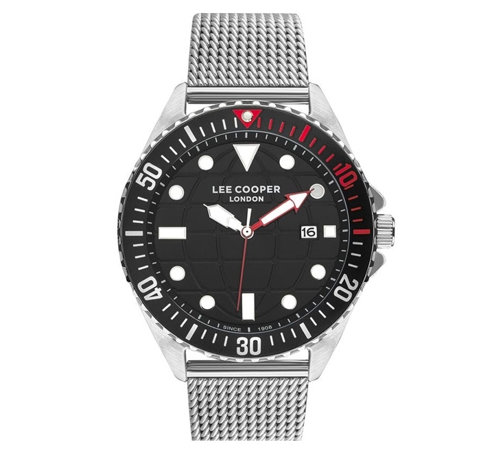 Lee-Cooper-LC07542-350-Multi-Function-Men-s-Watch-Black-Dial-Silver-Stainless-Steel-Band