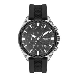 Lee-Cooper-LC07545-351-Multi-Function-Men-s-Watch-Black-Dial-Black-Rubber-Band