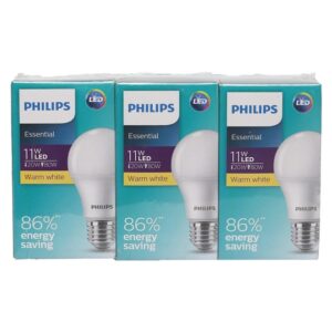 Philips-Essential-LED-Bulb-3pcs-11W-E27-Warm-White