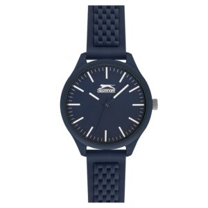 Slazenger-SL-09-6370-3-02-Tiger-Logo-Unisex-Watch-Dark-Blue-dial-Dark-Blue-Rubber-Strap