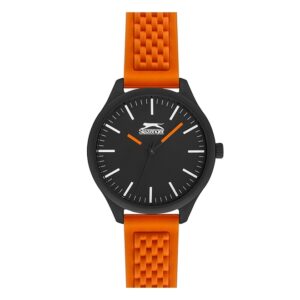 Slazenger-SL-09-6370-3-06-Unisex-Watch-Black-dial-Orange-Rubber-Strap