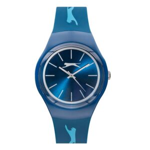Slazenger-SL-09-6570-3-01-Tiger-Logo-Women-s-Watch-Blue-dial-Blue-Rubber-Strap