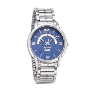 Sonata-77031SM07-Mens-RPM-White-Dial-Silver-Stainless-Steel-Watch