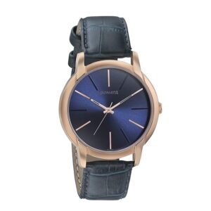 Sonata-77031WL03-Mens-Beyond-Gold-Blue-Dial-Blue-Leather-Strap-Watch