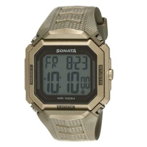Sonata-77048PP01-Mens-Grey-Dial-Brown-Plastic-Strap-Watch-Digital-Display