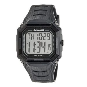 Sonata-77048PP03-Mens-Grey-Dial-Black-Plastic-Strap-Watch-Digital-Display