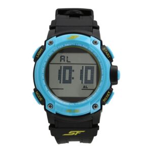 Sonata-77073PP04-Mens-Grey-Dial-Black-Plastic-Strap-Watch-Blue-Case-Digital-Display
