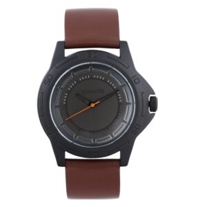 Sonata-77085PL01-Mens-Volt+-Grey-Dial-Brown-Leather-Strap-Watch