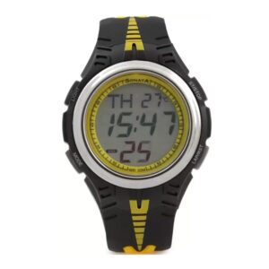 Sonata-7965PP04-Mens-Grey-Dial-Black-Plastic-Strap-Watch-Yellow-Case-Digital-Display