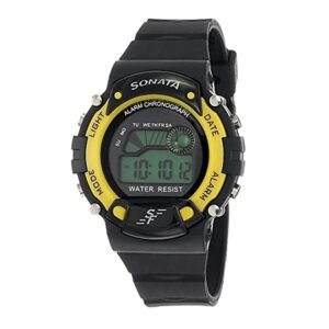 onata-7982PP01-Mens-Grey-Dial-Black-Plastic-Strap-Watch-Yellow-Case-Digital-Display