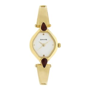 Sonata-8063YM05-WoMens-White-Dial-Golden-Stainless-Steel-Strap-Watch