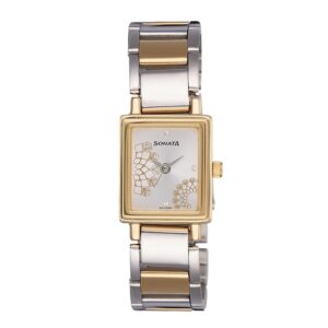 Sonata-8080BM01-WoMens-Silver-Dial-Silver-Gold-Stainless-Steel-Strap-Watch