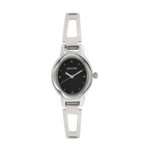 Sonata-8085SM01-WoMens-Black-Dial-Silver-Stainless-Steel-Strap-Watch